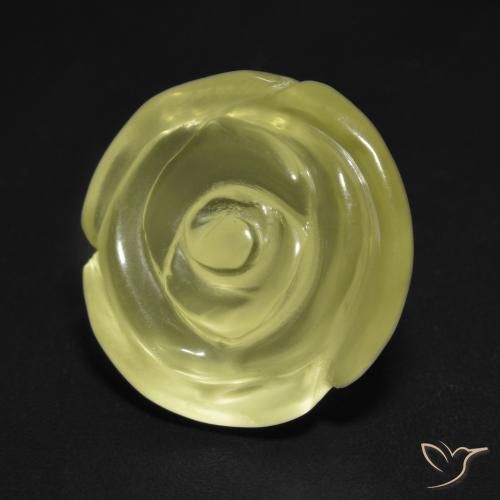 Quarzo Giallo chiaro naturale da 13.20 ct, Taglio a fiore, Trasparente