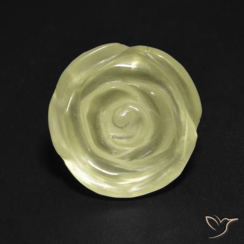 Quarzo Giallo chiaro naturale da 7.82 ct, Taglio a fiore, Trasparente