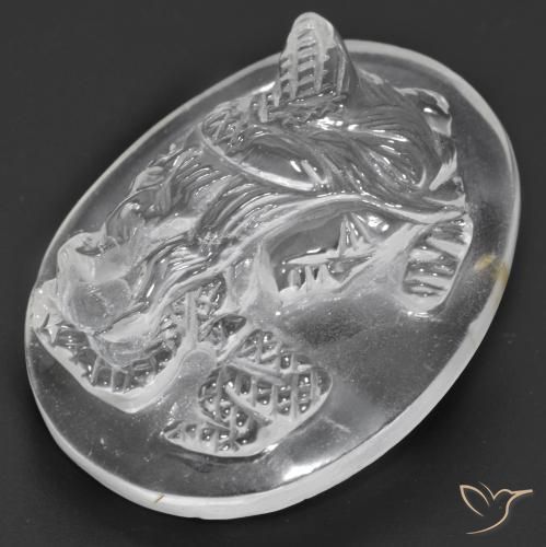 27.46ct Naturale Bianco trasparente Quarzo, Taglio a fantasia, Trasparente