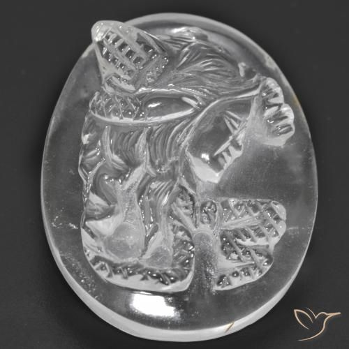 Quarzo Bianco trasparente naturale da 27.46 ct, Taglio a fantasia, Trasparente