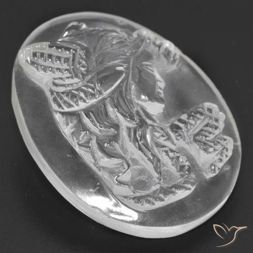 Quarzo Bianco trasparente naturale da 27.46 ct, Taglio a fantasia, Trasparente