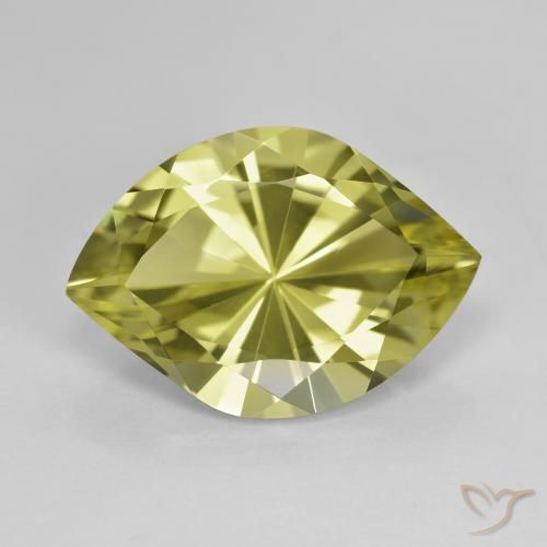 6.86ct Naturale Caldo terroso verde Quarzo, Taglio marquise, VVS