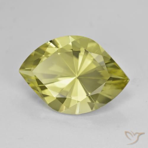Quarzo Caldo terroso verde naturale da 6.86 ct, Taglio marquise, VVS
