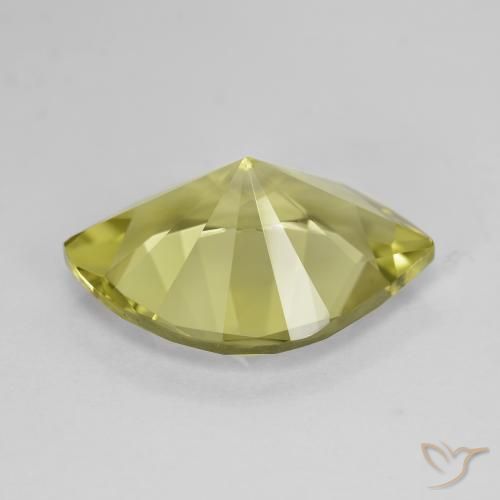 Quarzo Caldo terroso verde naturale da 6.86 ct, Taglio marquise, VVS