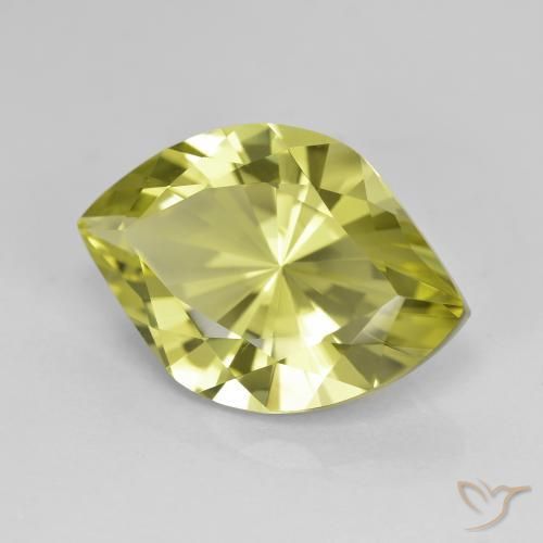 Quarzo Verde chiaro naturale da 6.99 ct, Taglio marquise, VVS