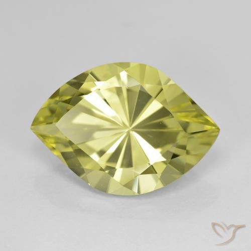 Quarzo Verde chiaro naturale da 6.98 ct, Taglio marquise, VVS
