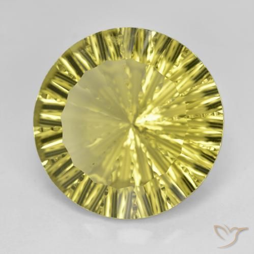 Quarzo Verde chiaro naturale da 16.29 ct, Rotondo, VVS