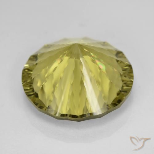 Quarzo Verde chiaro naturale da 16.29 ct, Rotondo, VVS