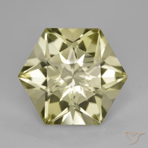 9.38ct Naturale Giallo pallido Quarzo, Taglio a fantasia, VVS-VS