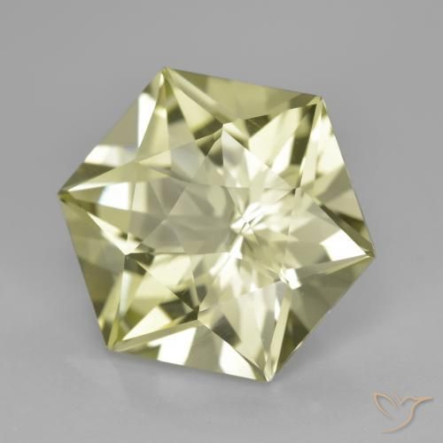 Quarzo Giallo pallido naturale da 9.38 ct, Taglio a fantasia, VVS-VS
