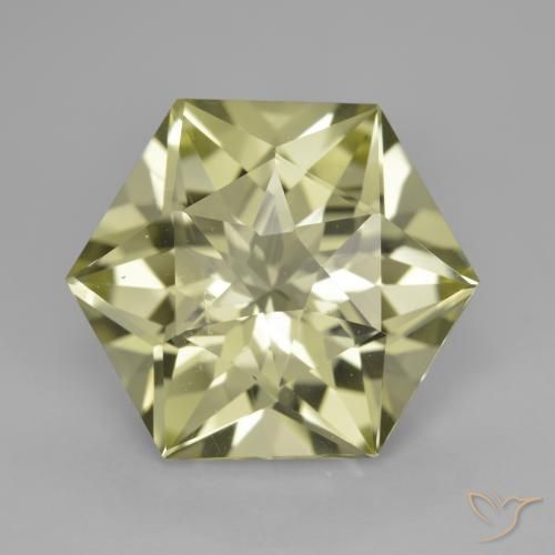 9.20ct Naturale Giallo pallido Quarzo, Taglio a fantasia, VVS-VS