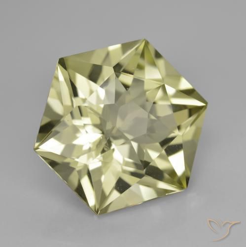 Quarzo Giallo pallido naturale da 9.20 ct, Taglio a fantasia, VVS-VS