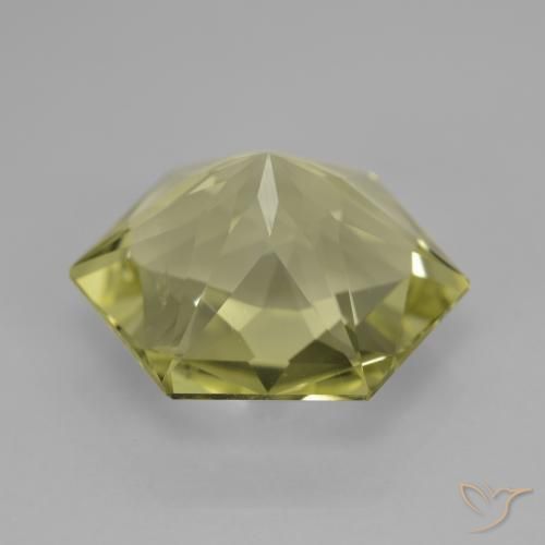 Quarzo Giallo pallido naturale da 9.20 ct, Taglio a fantasia, VVS-VS