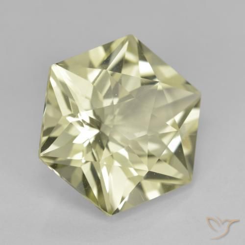 Quarzo Giallo chiaro naturale da 9.32 ct, Taglio a fantasia, VVS-VS