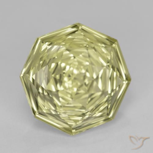 Quarzo Giallo crema pallido naturale da 7.51 ct, Ottagonale / Taglio smeraldo, VS