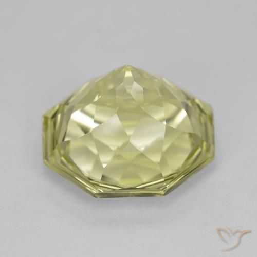 Quarzo Giallo crema pallido naturale da 7.51 ct, Ottagonale / Taglio smeraldo, VS