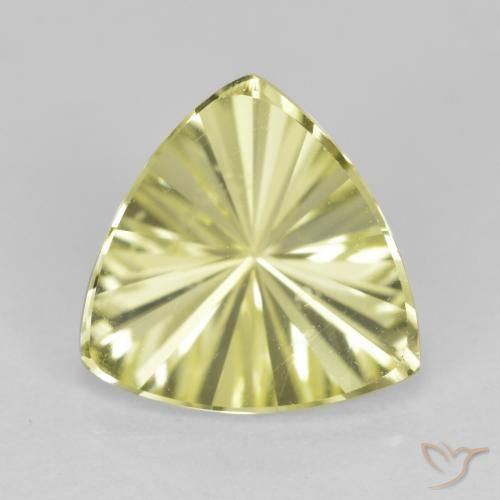 2.34ct Naturale Giallo verdastro Quarzo, Taglio trillion, VVS