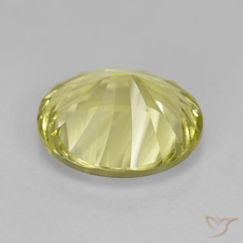 Quarzo Giallo verdastro naturale da 6.71 ct, Ovale, VVS