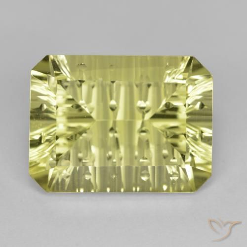 9.90ct Naturale Giallo medio Quarzo, Ottagonale / Taglio smeraldo, VVS, Photo A