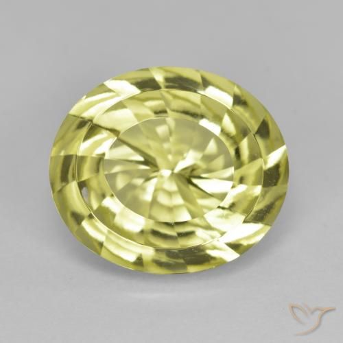 6.98ct Naturale Giallo medio Quarzo, Ovale, VVS