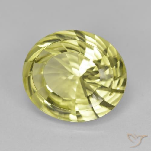 Quarzo Giallo medio naturale da 6.98 ct, Ovale, VVS