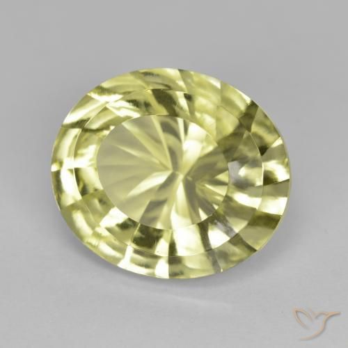 Quarzo Giallo medio naturale da 6.76 ct, Ovale, VVS