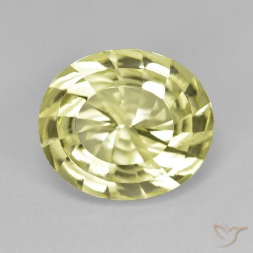 6.88ct Naturale Giallo medio Quarzo, Ovale, VVS