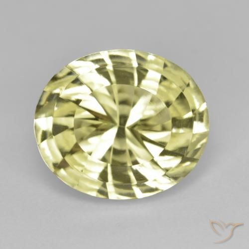 6.88ct Naturale Giallo medio Quarzo, Ovale, VVS