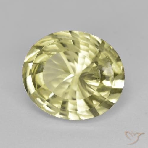 Quarzo Giallo medio naturale da 6.88 ct, Ovale, VVS