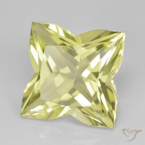 Quarzo Giallo chiaro verdastro naturale da 7.46 ct, Taglio a fantasia, VVS