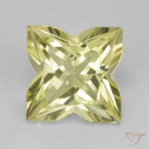4.25ct Naturale Giallo chiaro verdastro Quarzo, Taglio a fantasia, VVS