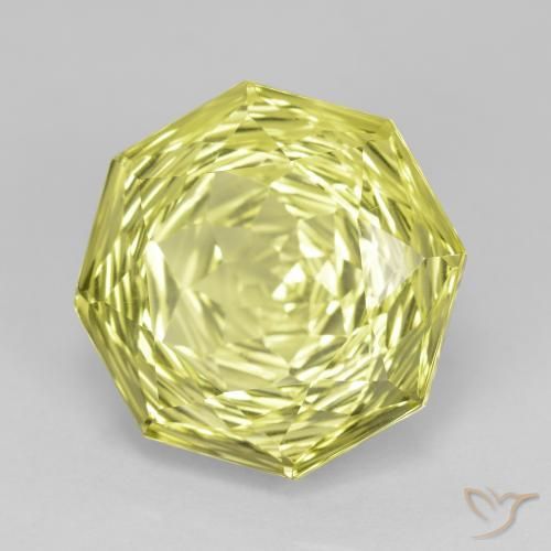 Quarzo Limone giallo naturale da 9.99 ct, Ottagonale / Taglio smeraldo, VS