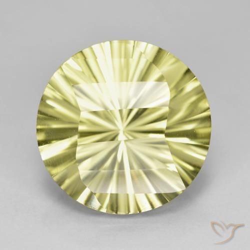 8.64ct Naturale Giallo chiaro Quarzo, Rotondo, VVS
