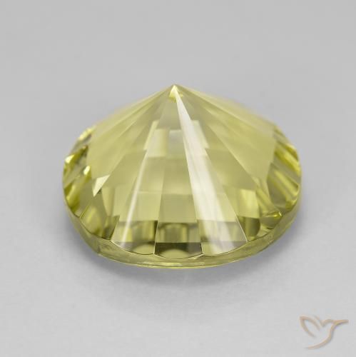 Quarzo Giallo chiaro naturale da 8.64 ct, Rotondo, VVS