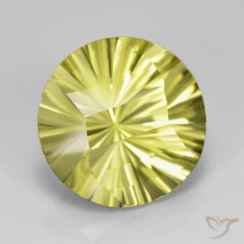 Quarzo Giallo medio naturale da 8.84 ct, Rotondo, VVS