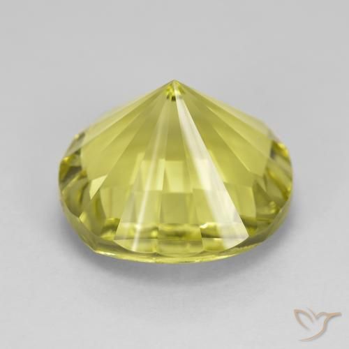 Quarzo Giallo medio naturale da 8.84 ct, Rotondo, VVS