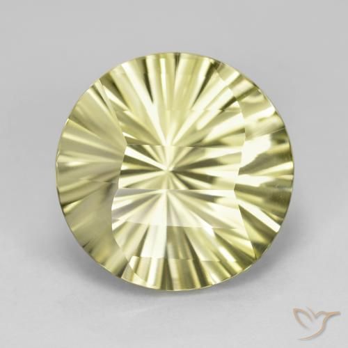8.46ct Naturale Giallo chiaro Quarzo, Rotondo, VVS