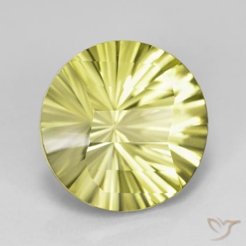 Quarzo Giallo medio naturale da 9.03 ct, Rotondo, VVS