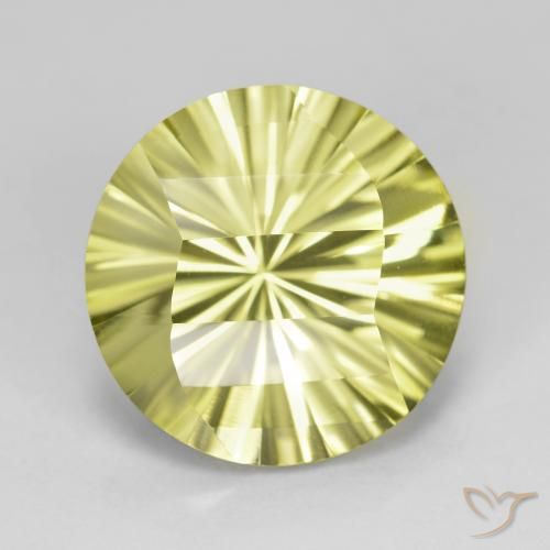 Quarzo Giallo medio naturale da 8.22 ct, Rotondo, VVS