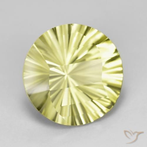 Quarzo Giallo medio naturale da 8.22 ct, Rotondo, VVS