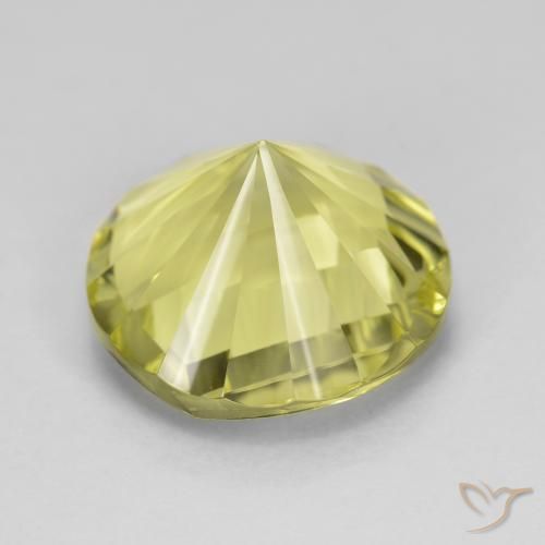Quarzo Giallo medio naturale da 8.22 ct, Rotondo, VVS