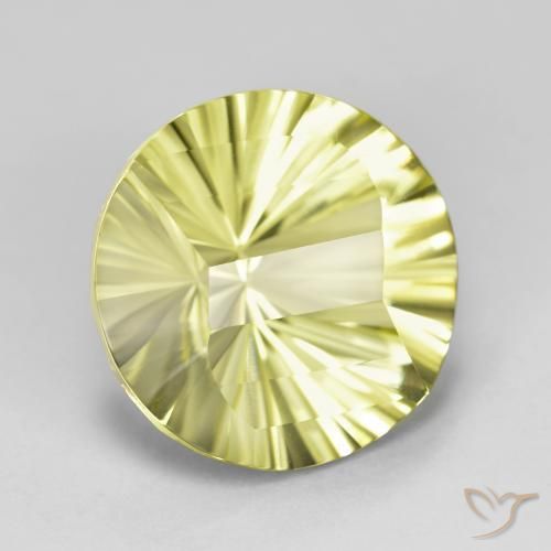 Quarzo Giallo medio naturale da 8.65 ct, Rotondo, VVS