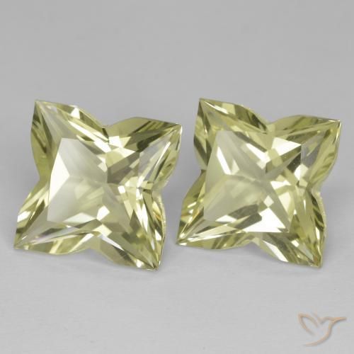 Gemme di Quarzo Giallo chiaro naturale da 13.28 ct, Taglio a fantasia, VVS