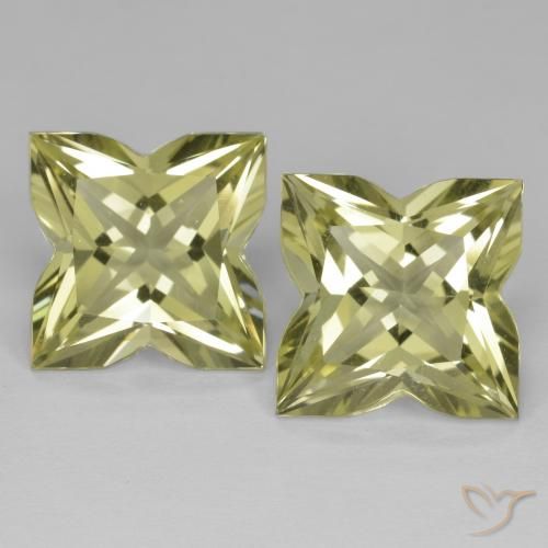 Gemme di Quarzo Giallo verdastro naturale da 13.92 ct, Taglio a fantasia, VVS