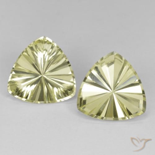 7.74ctw Naturale Giallo chiaro Quarzo, Taglio trillion, VVS-VS