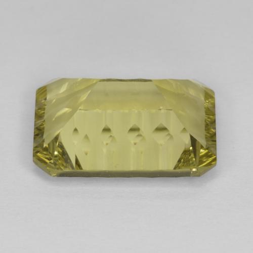 Quarzo naturale giallo da 9,22 ct, taglio smeraldo, VVS