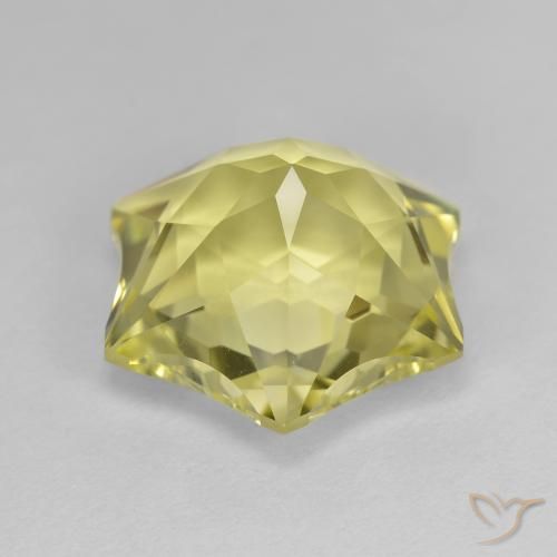 Quarzo Giallo medio-chiaro naturale da 9.91 ct, Taglio a fantasia, VVS