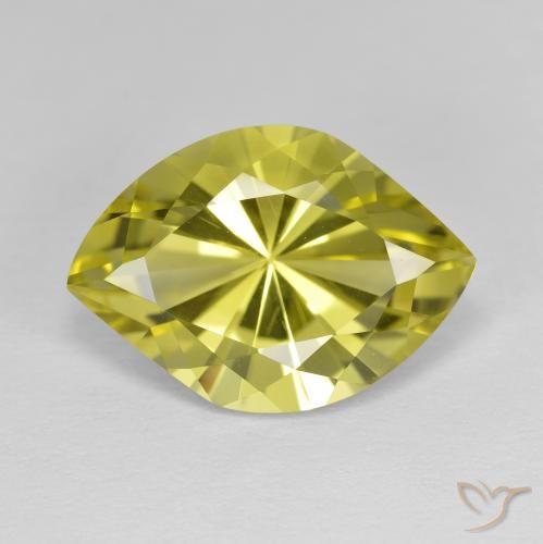 Quarzo Giallo chiaro naturale da 7.32 ct, Taglio a fantasia, VVS-VS