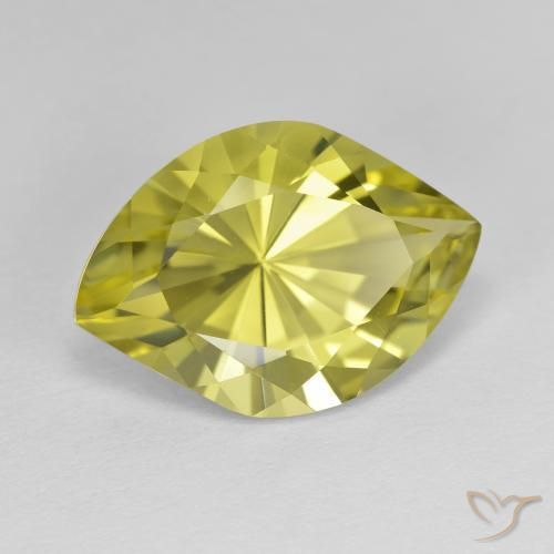 Quarzo Giallo chiaro naturale da 7.32 ct, Taglio a fantasia, VVS-VS
