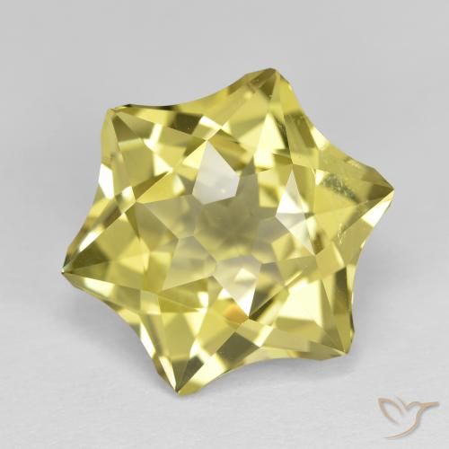 10.03ct Naturale Giallo chiaro Quarzo, Taglio a fantasia, VVS-VS